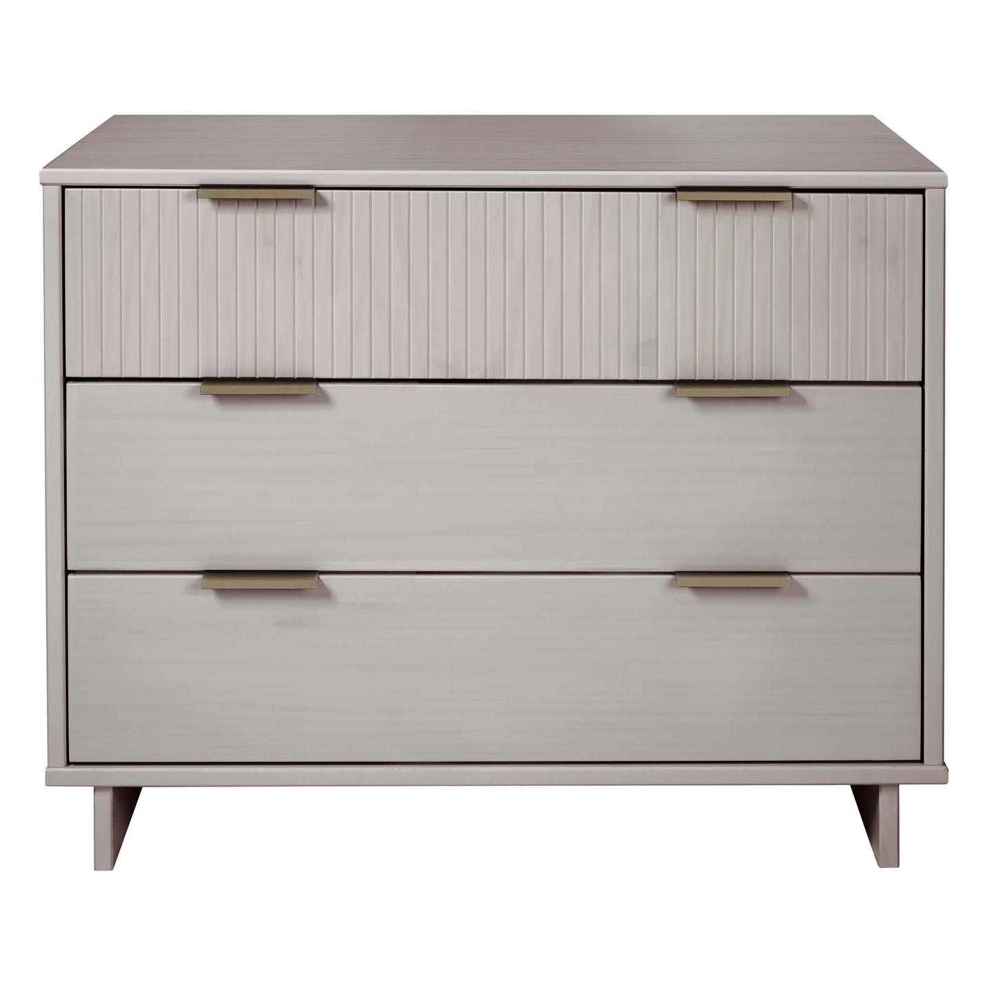 Manhattan Comfort Granville 38.18" Modern Standard Dresser with 3 Full Extension Drawers in Light Grey DR-5016