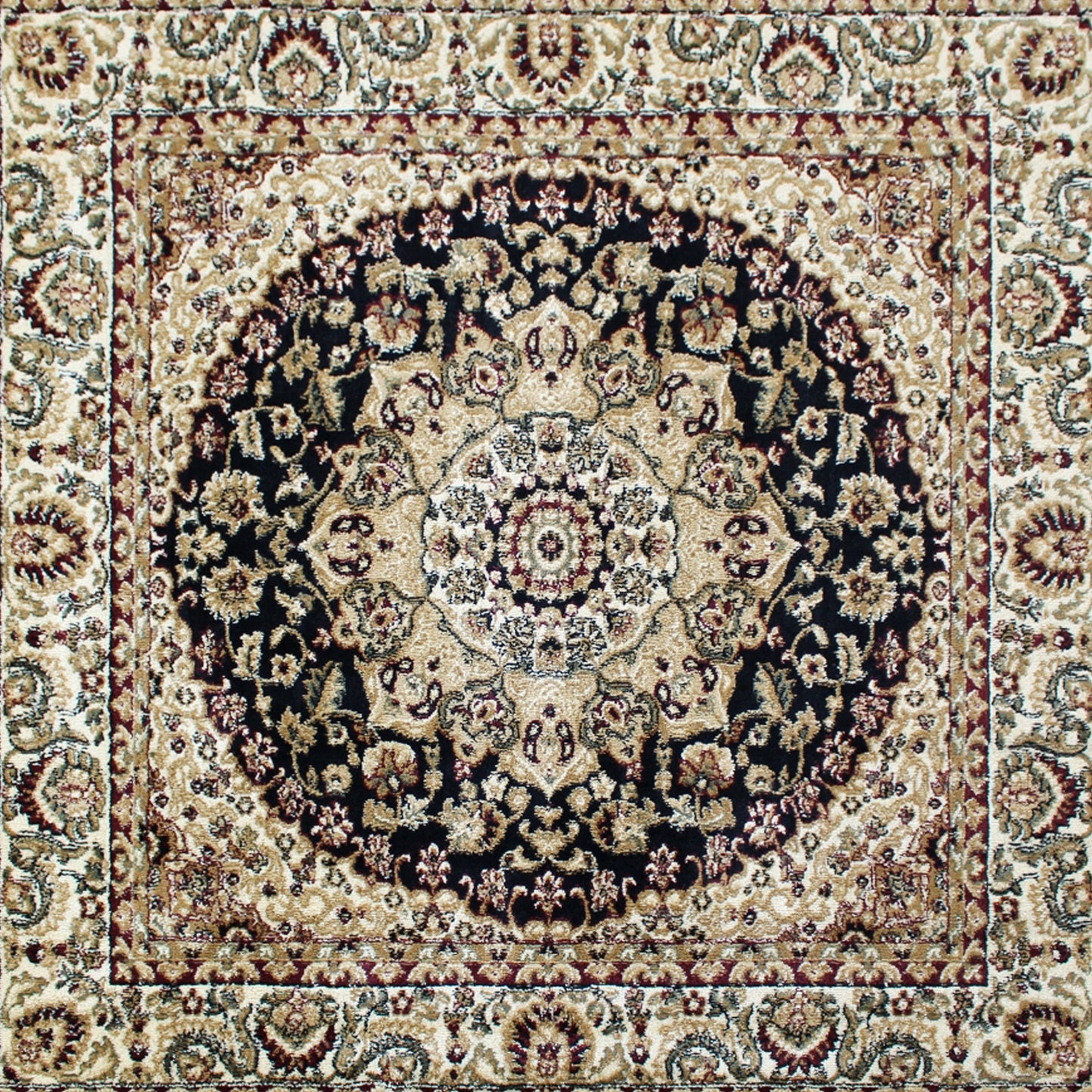 Black 7x7 Persian Area Rug NR-RGB401-77S-BK-GG