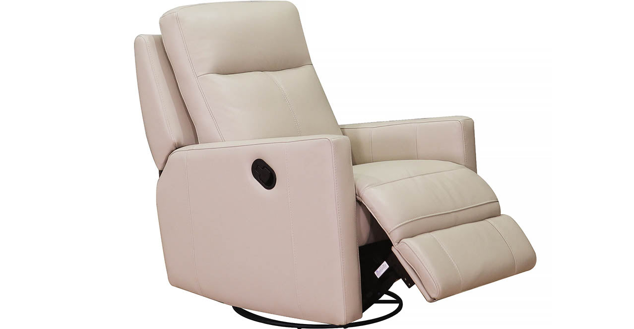 Vienna Manual Swivel Glider Leather Recliner