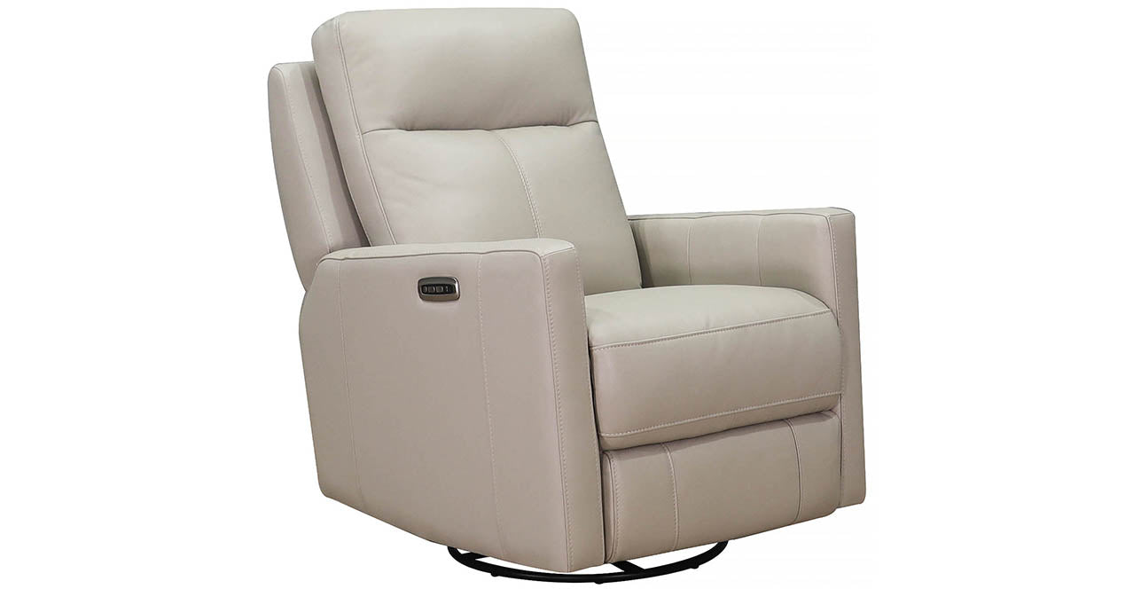 Vienna Power Headrest Swivel Glider Leather Recliner