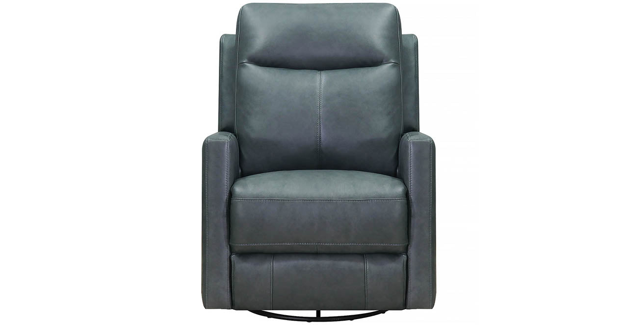 Vienna Manual Swivel Glider Leather Recliner