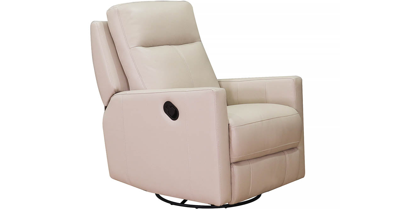 Vienna Manual Swivel Glider Leather Recliner