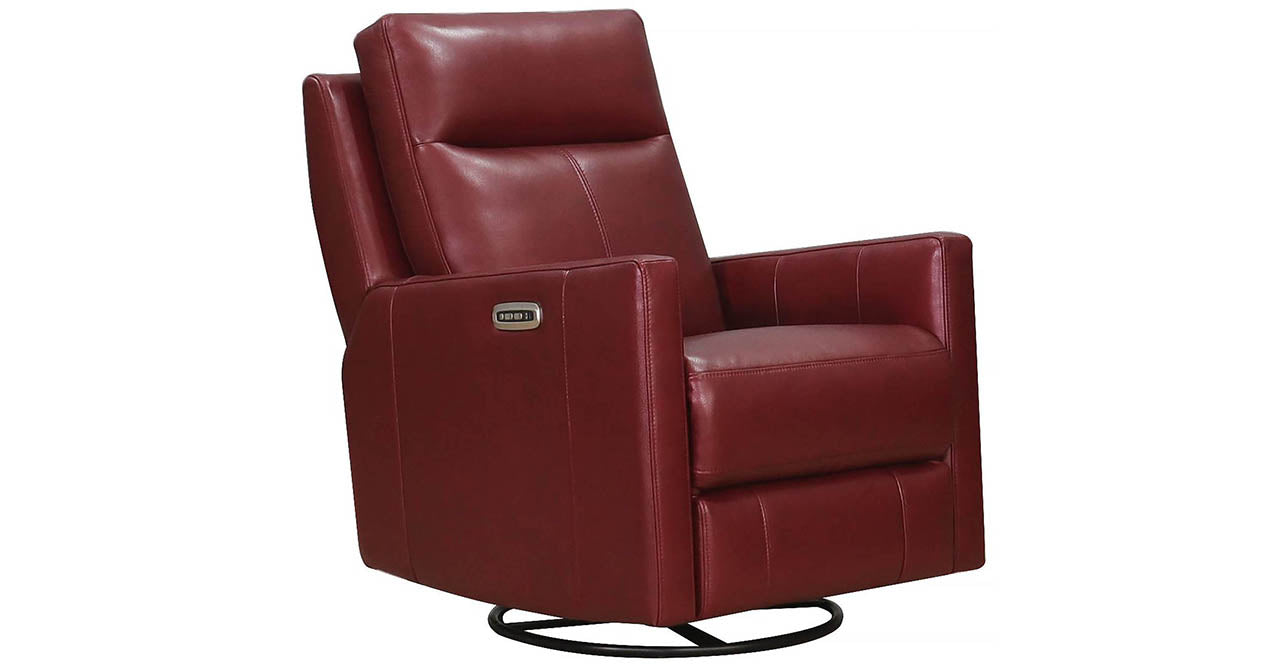 Vienna Power Headrest Swivel Rocker Leather Recliner