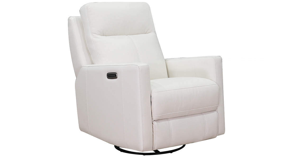 Vienna Power Headrest Swivel Glider Leather Recliner