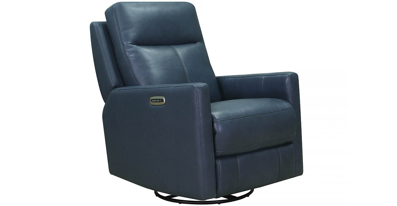 Vienna Power Headrest Swivel Glider Leather Recliner