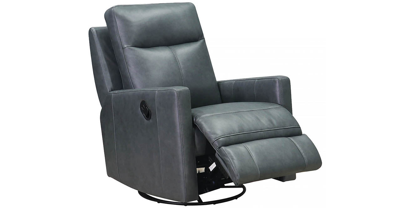 Vienna Manual Swivel Rocker Leather Recliner