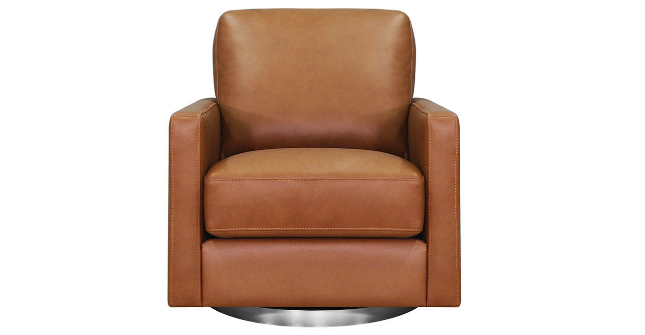 Ashby Swivel Leather Chair