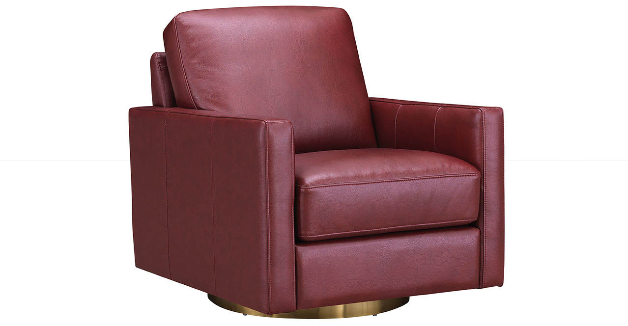 Ashby Swivel Leather Chair