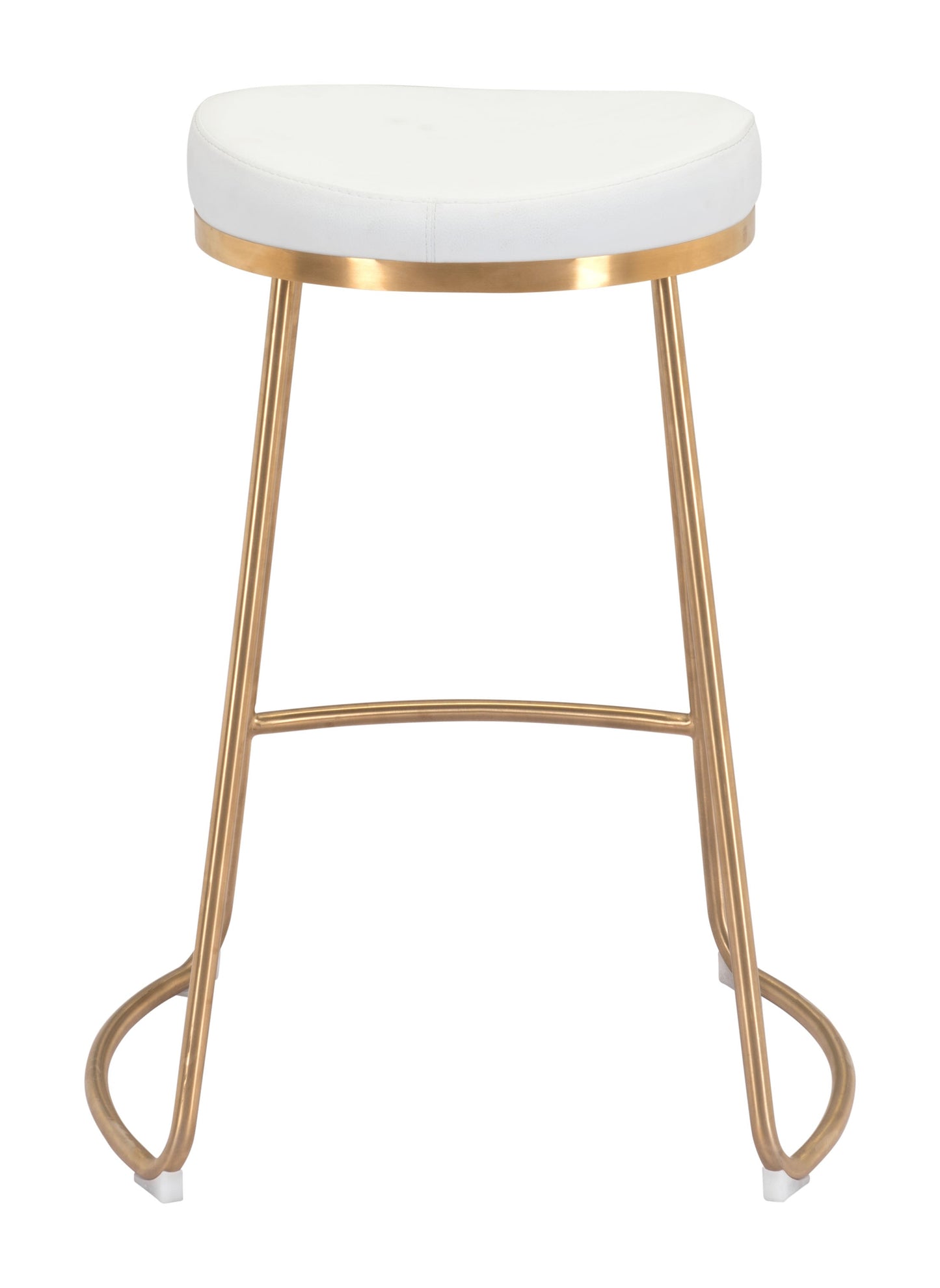 Bree Counter Stool (Set of 2) White & Gold