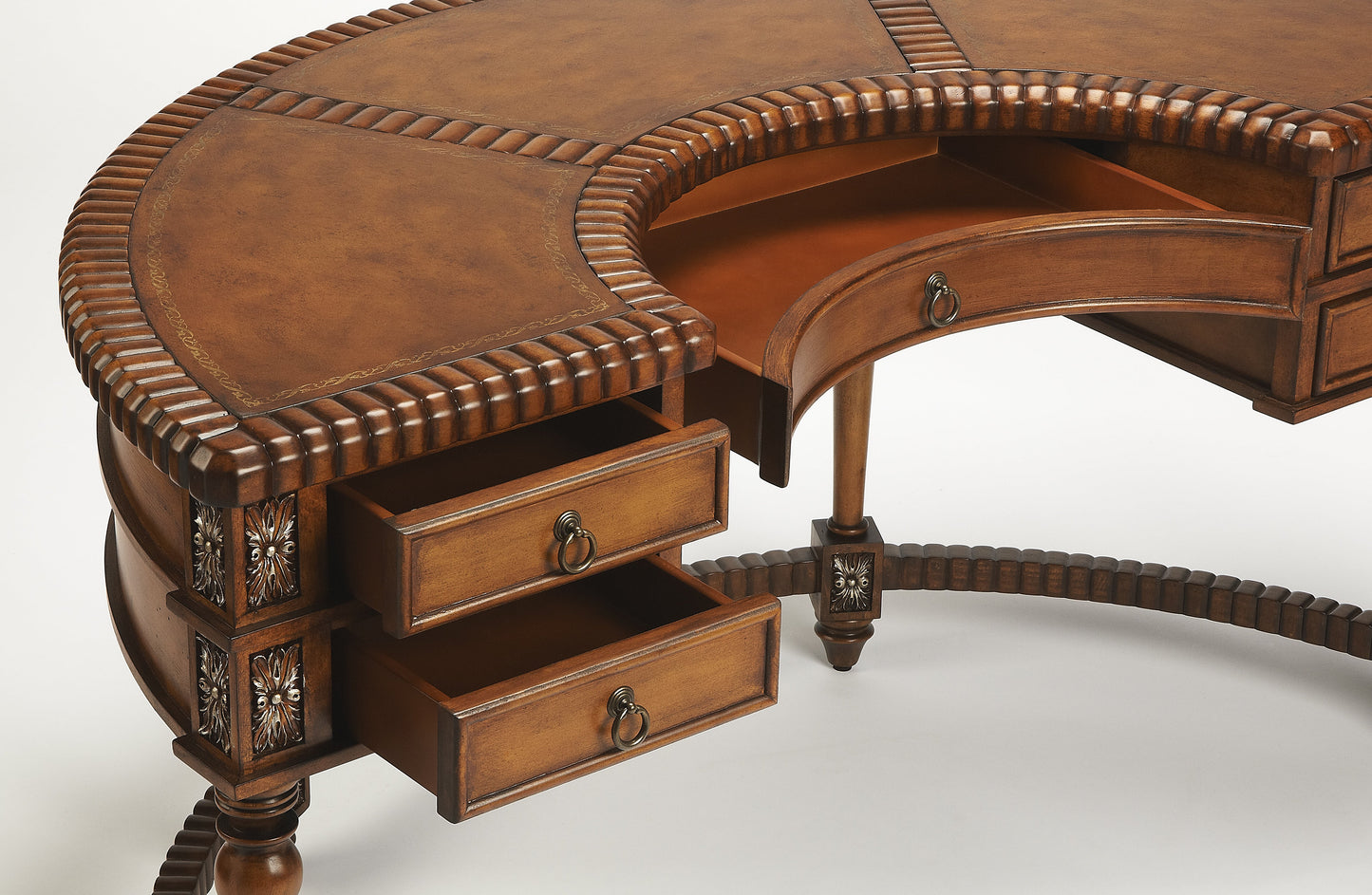 Geneva Demilune Demilune Desk in Dark Brown  0714090