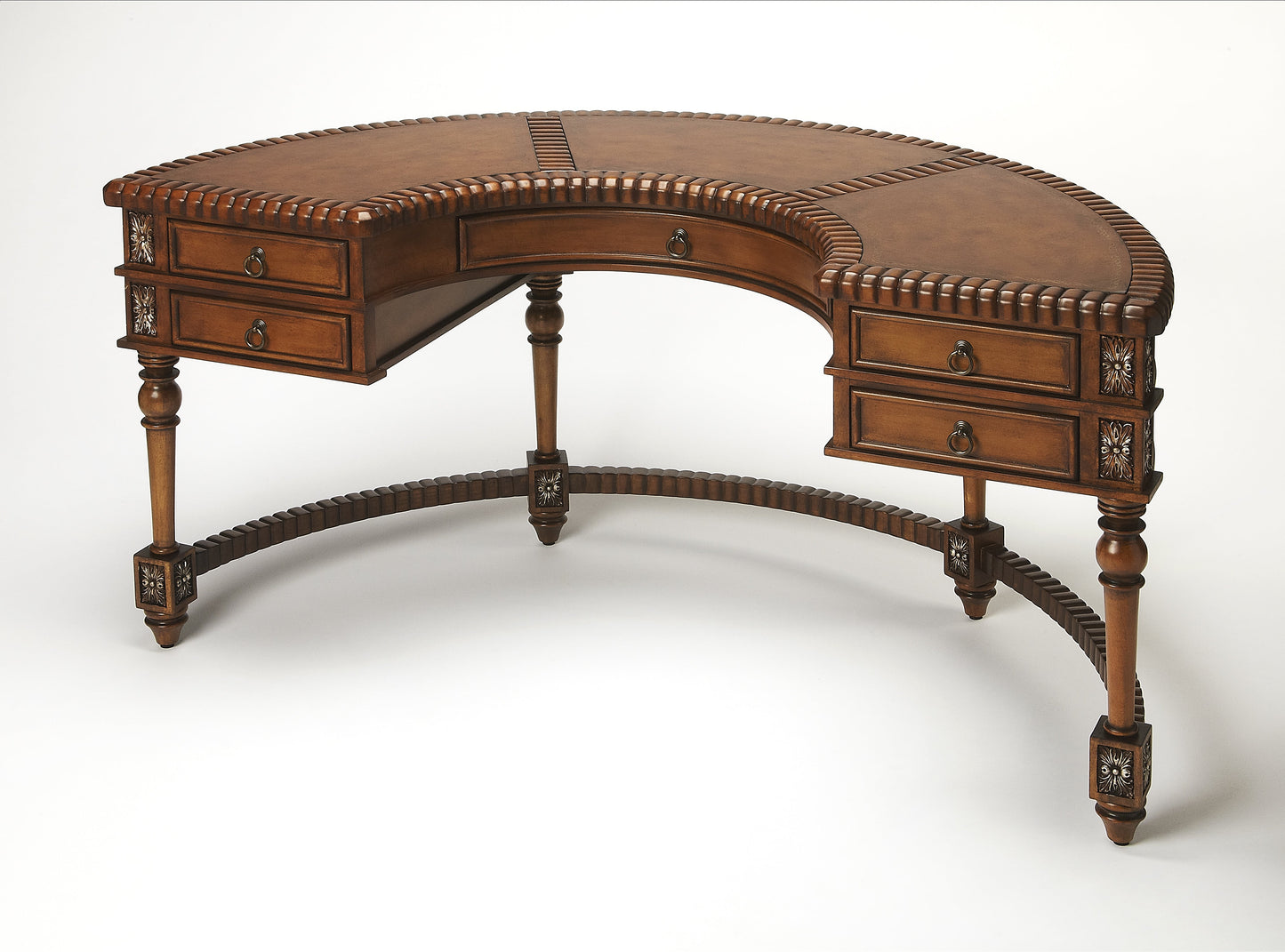 Geneva Demilune Demilune Desk in Dark Brown  0714090