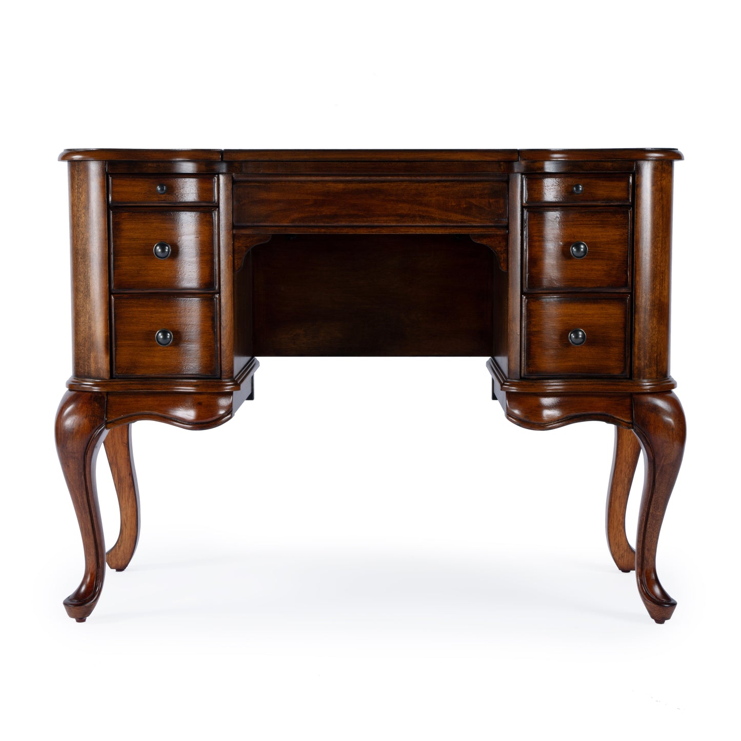 Charlotte Vanity Desk with Storage in Brown  0735011