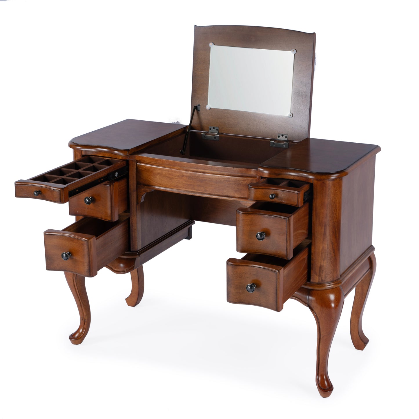 Charlotte Vanity Desk with Storage in Brown  0735101