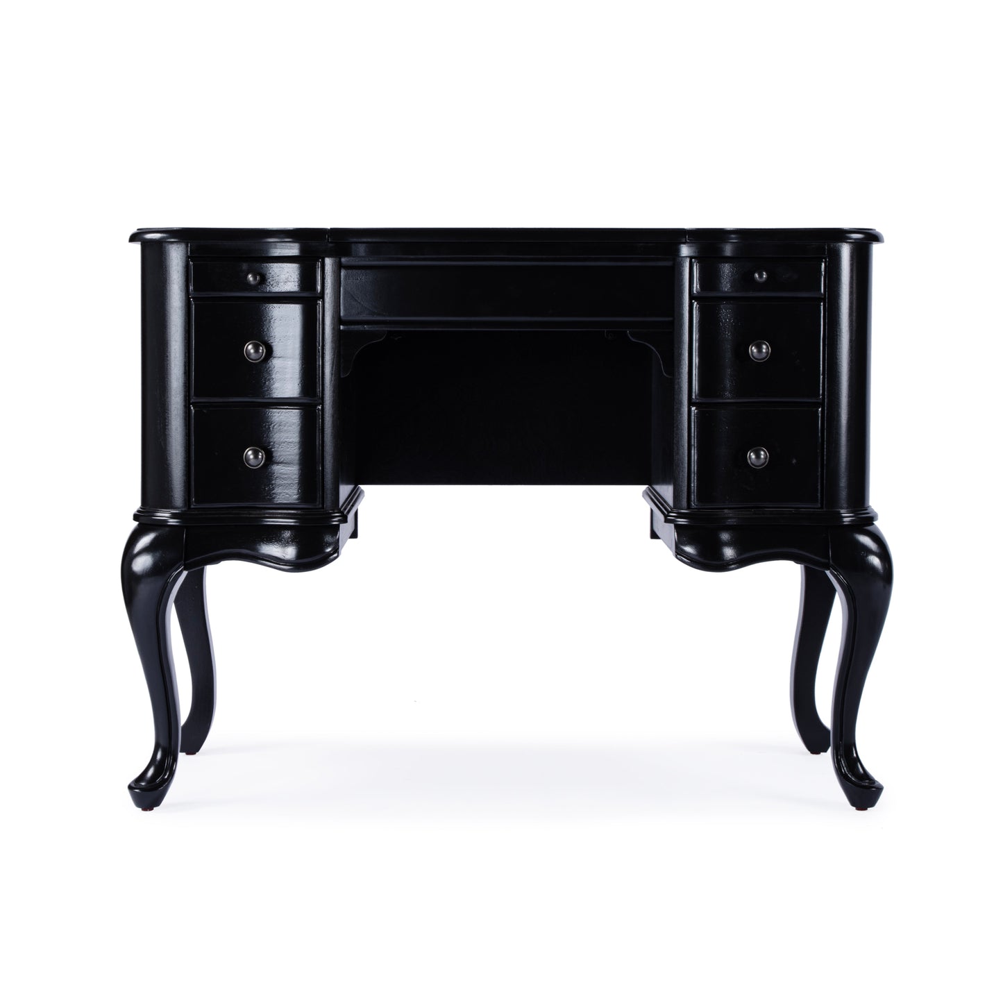 Charlotte Vanity Desk with Storage in Black  0735111