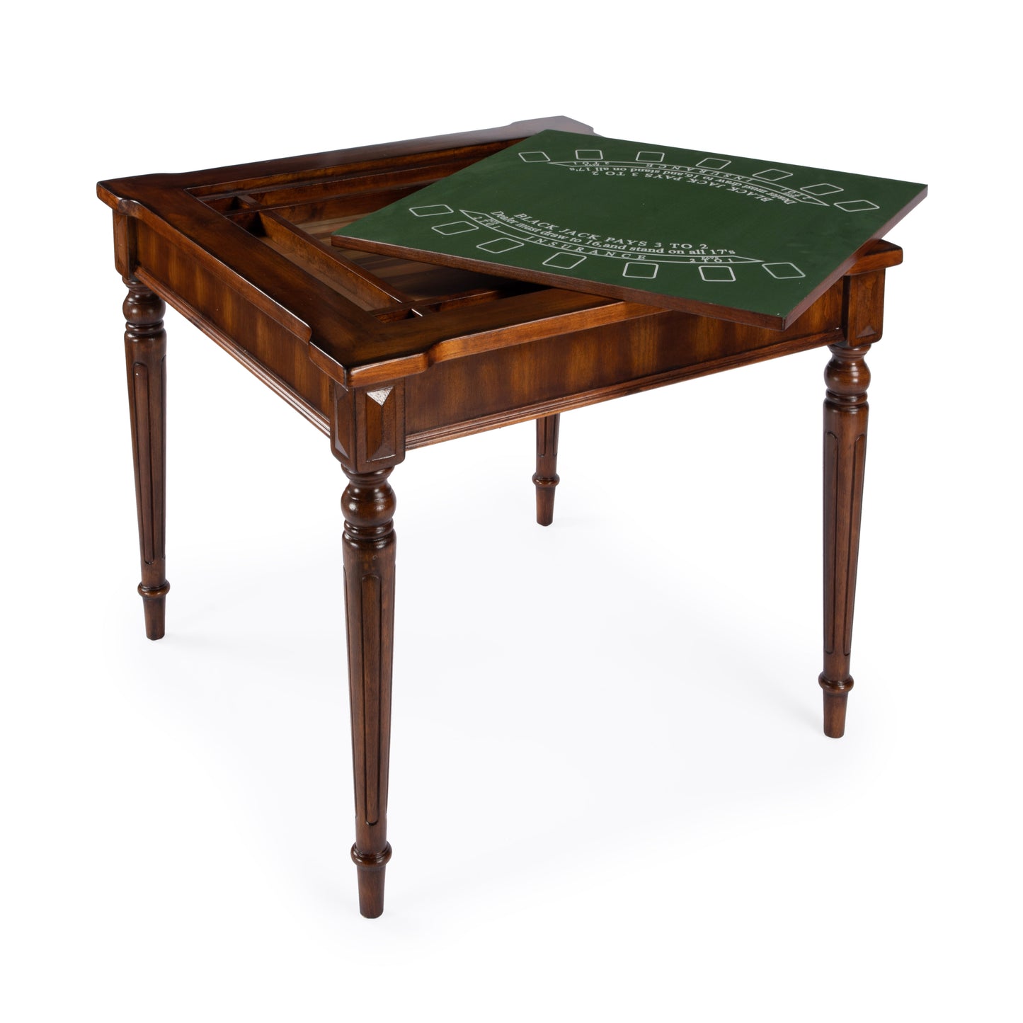 Vincent Multi-Game Card Table in Medium Brown  0837011