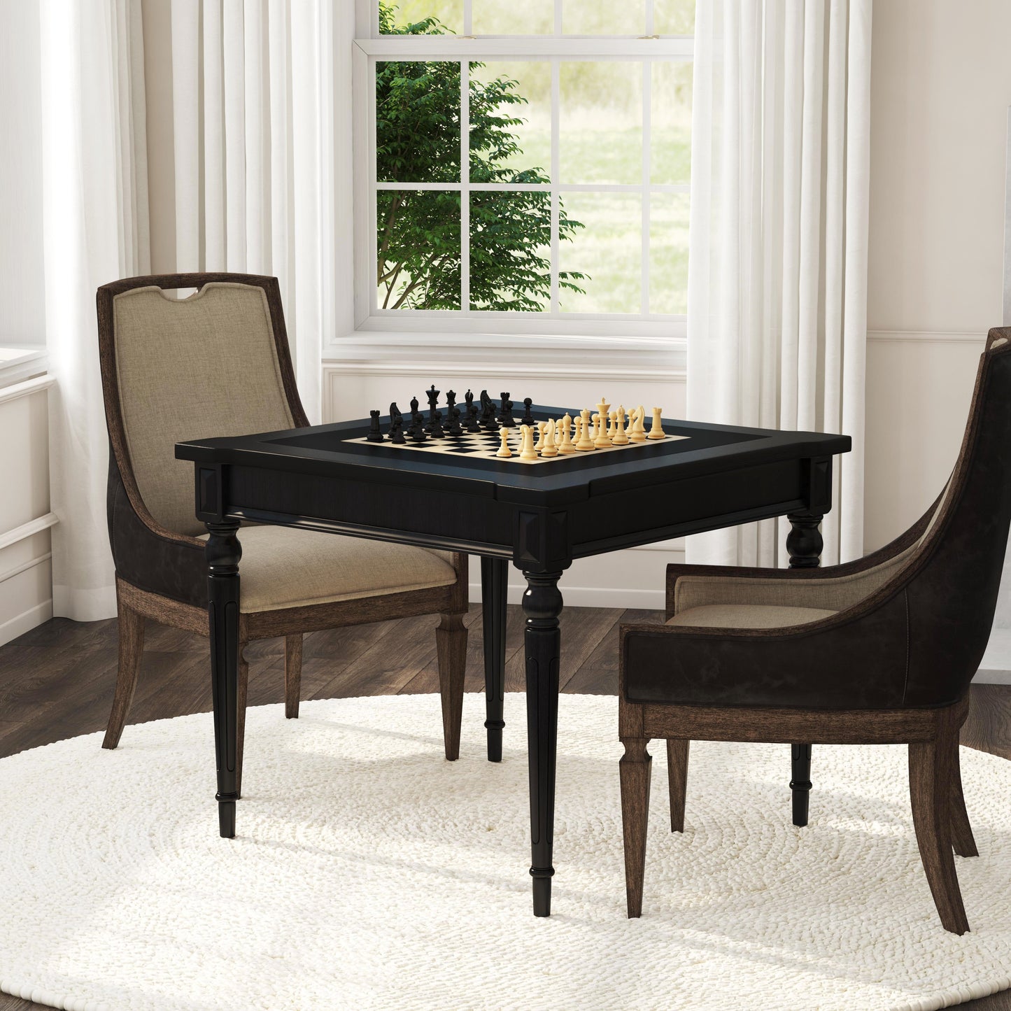 Vincent Multi-Game Card Table in Black  0837111