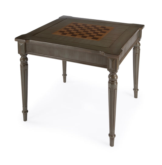 Vincent Silver Multi-Game Card Table in Gray  0837148