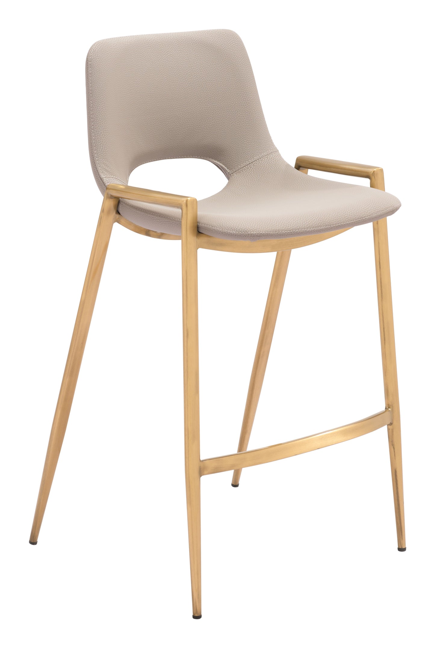 Desi Counter Stool (Set of 2) Beige & Gold