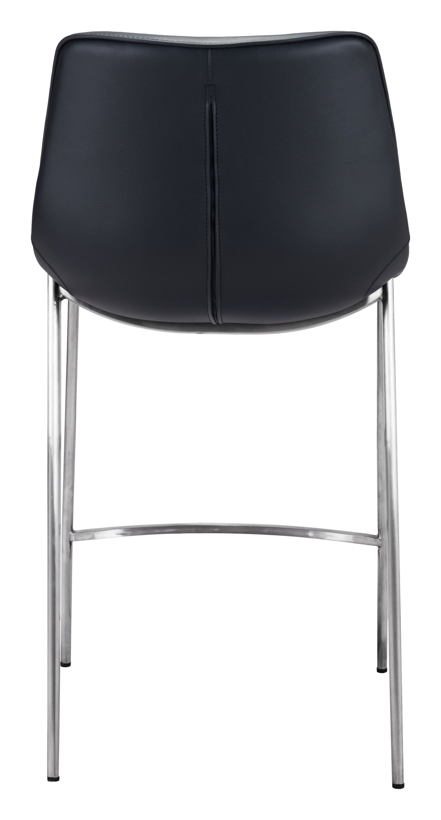 Magnus Counter Stool (Set of 2) Black & Silver