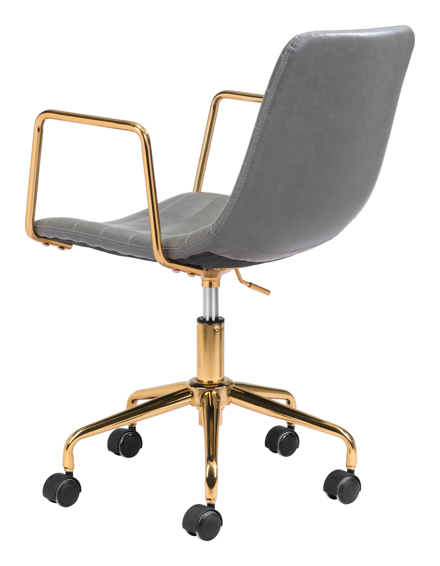 Eric Office Chair Gray & Gold