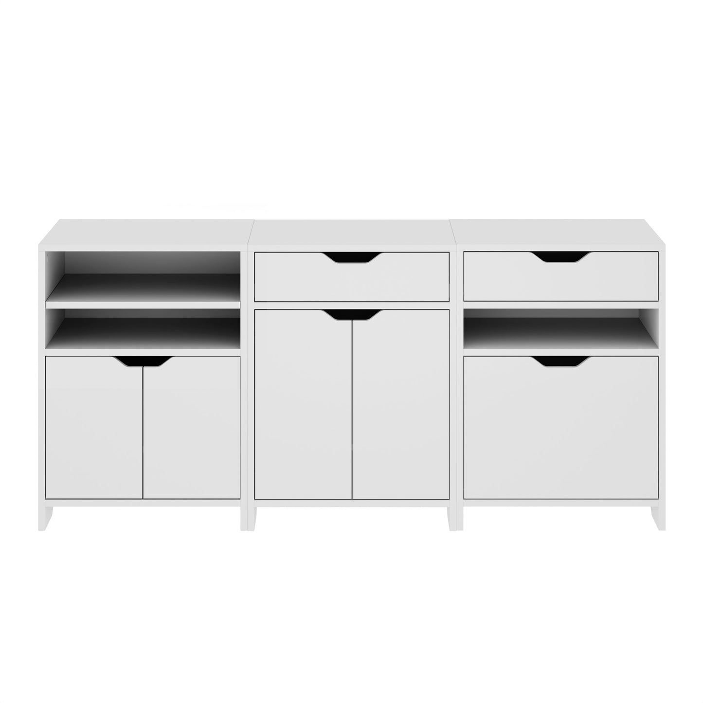 Nova 3-Pc Storage Cabinet Set, White