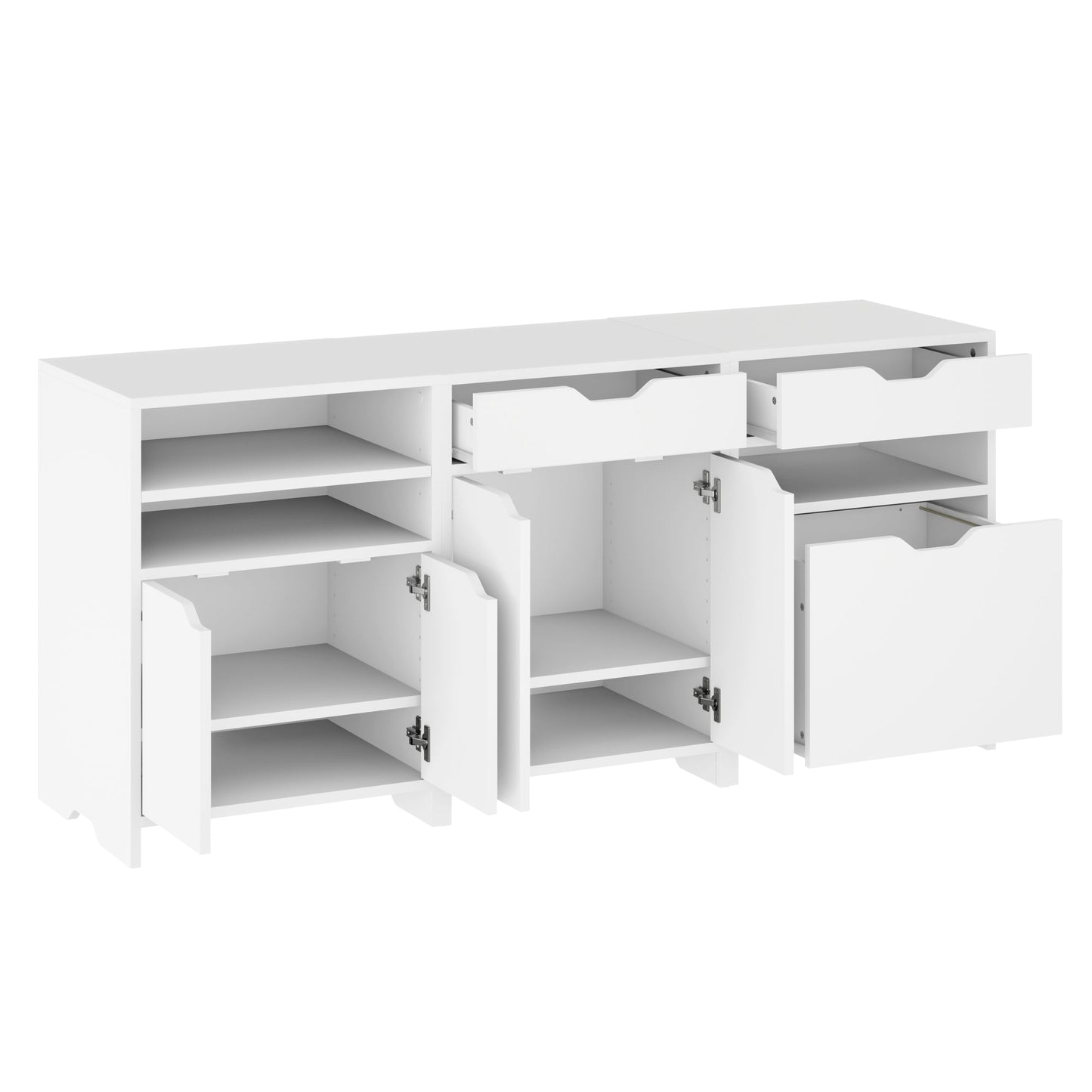 Nova 3-Pc Storage Cabinet Set, White