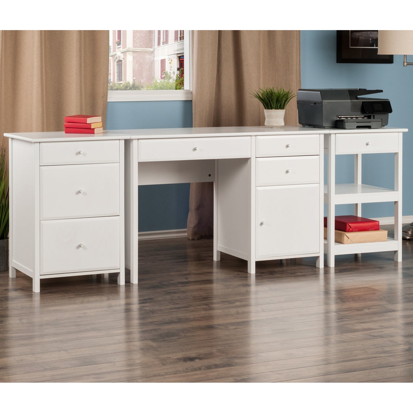 Delta 3-Pc Home Office Desk Set, White