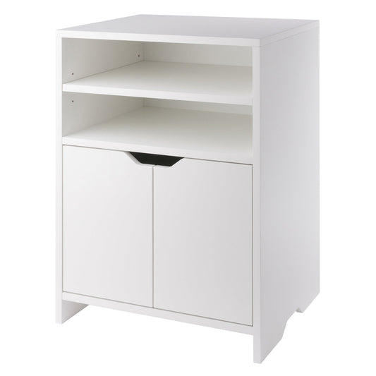 Nova Open Shelf Storage Cabinet, White