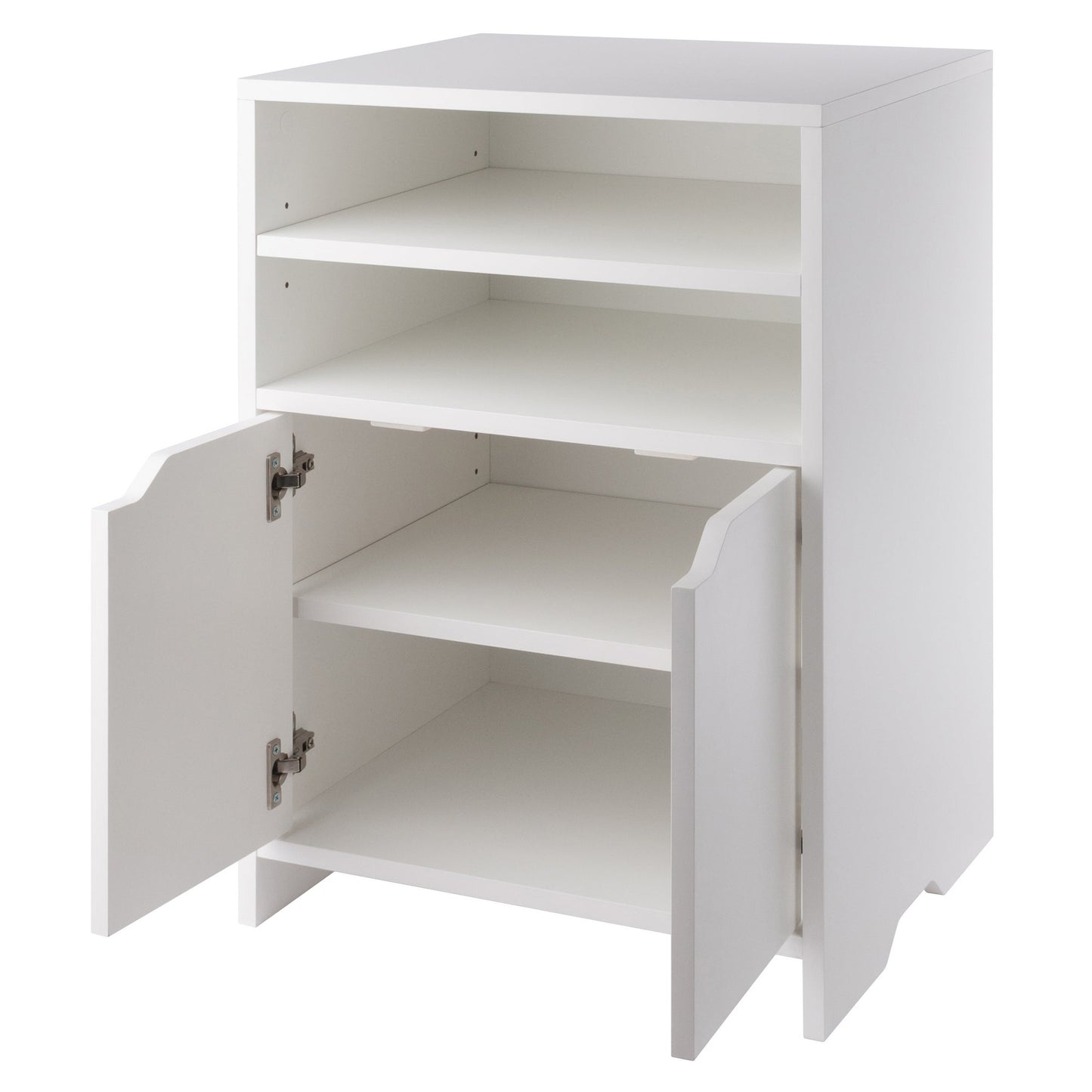 Nova Open Shelf Storage Cabinet, White