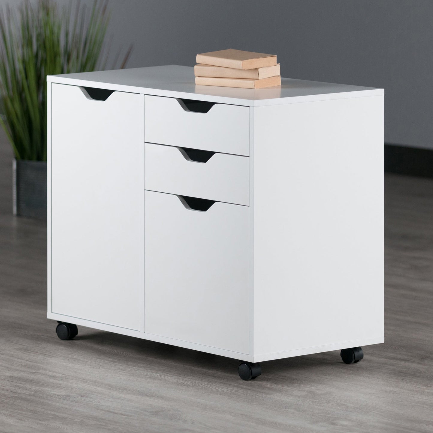 Halifax Wide Storage Cabinet, 2-Drawer, Filing Cabinet, White