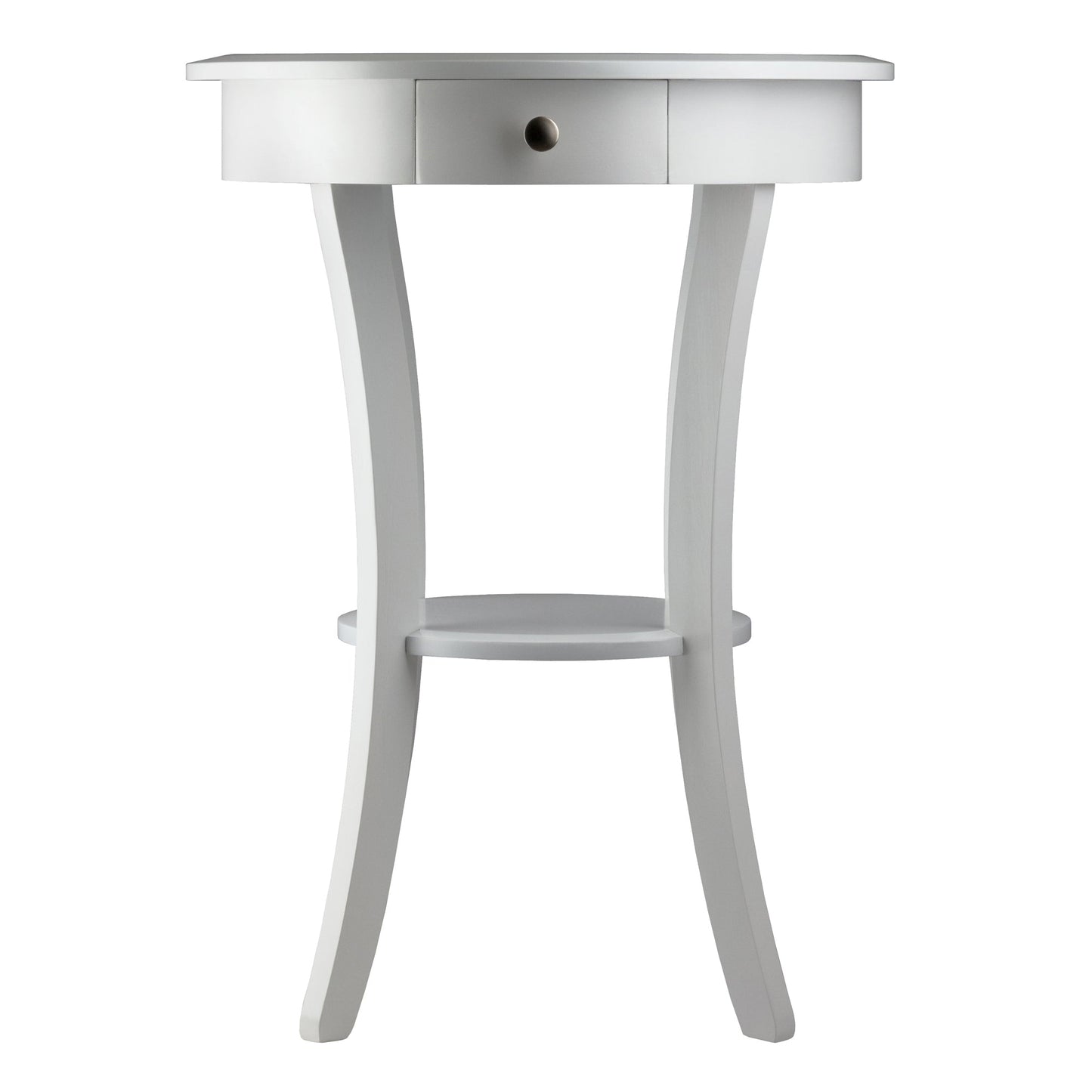 Sasha Round Accent Table, White