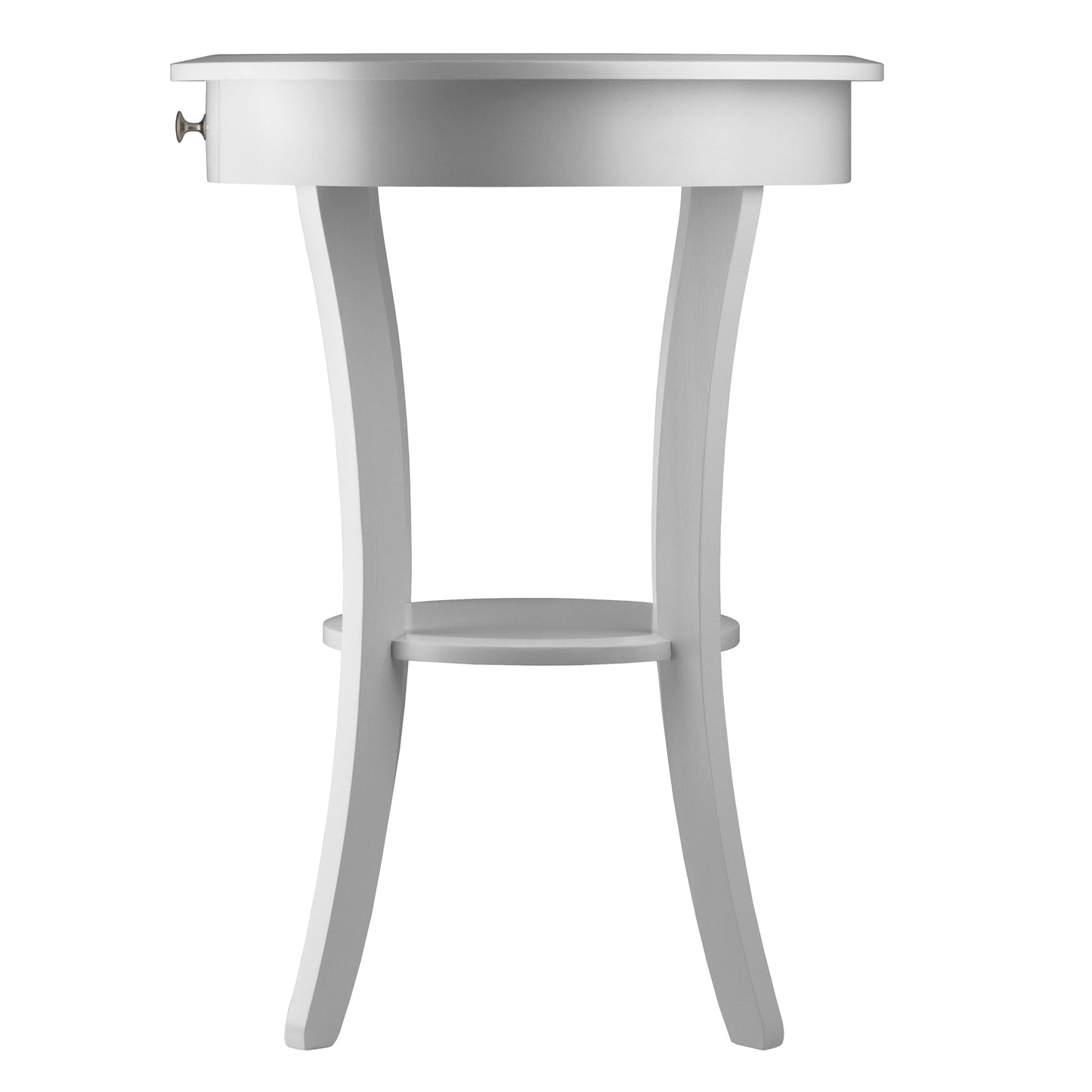 Sasha Round Accent Table, White