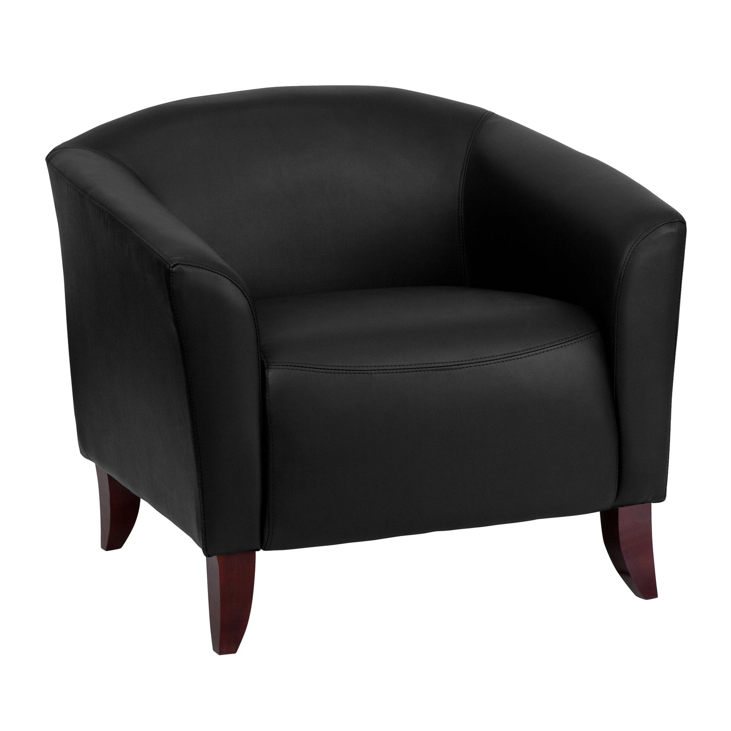 Black Leather Chair 111-1-BK-GG