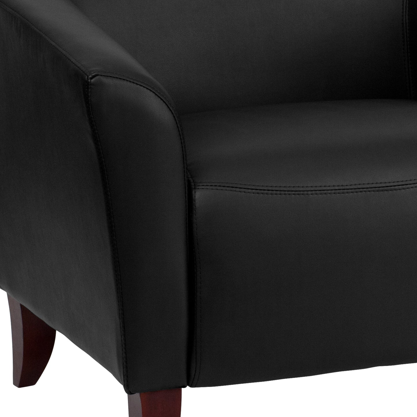 Black Leather Chair 111-1-BK-GG