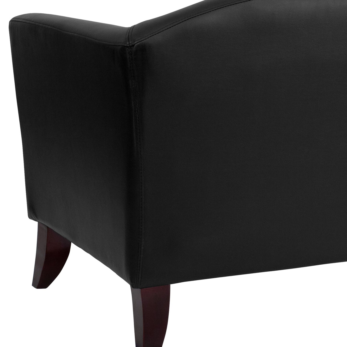 Black Leather Chair 111-1-BK-GG