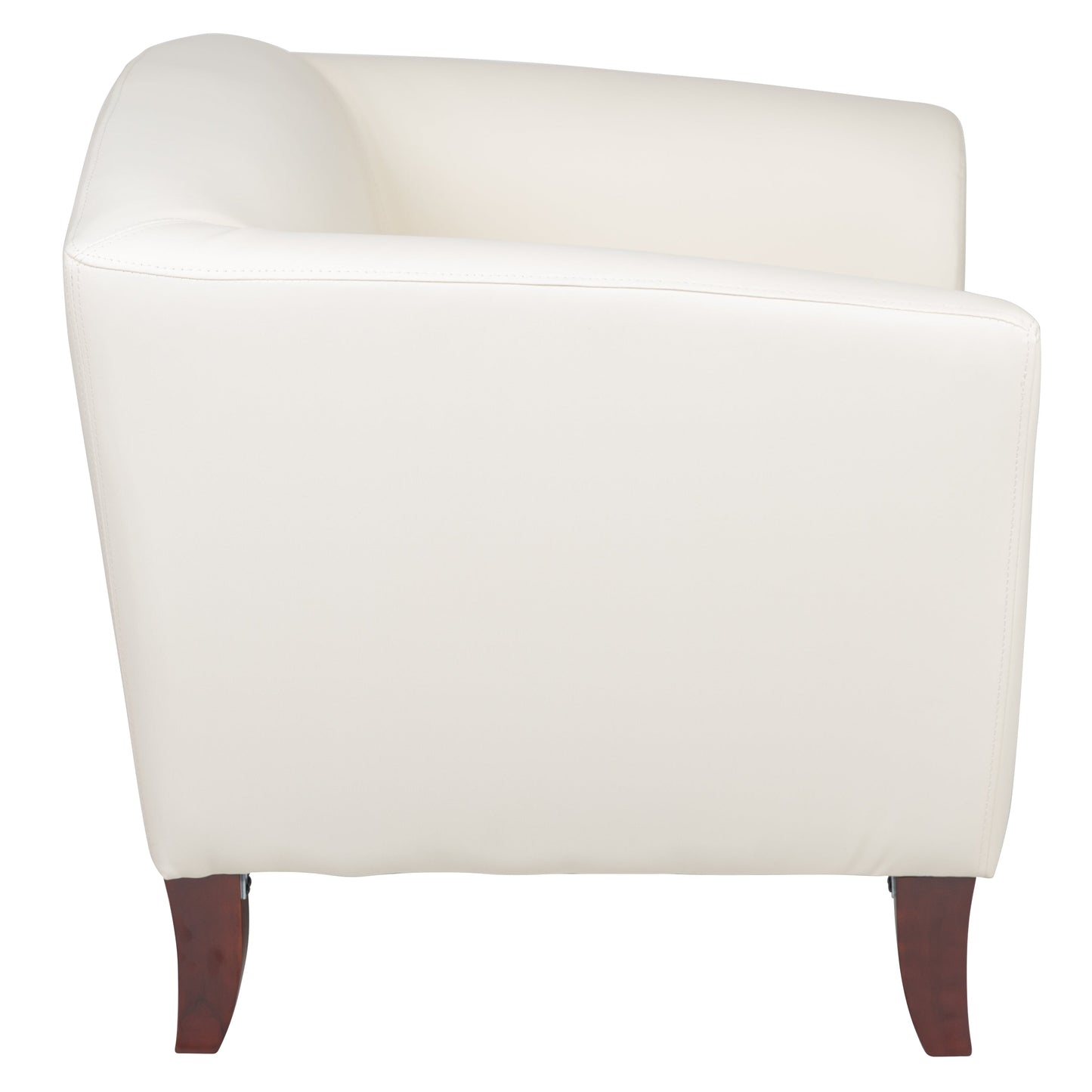 Ivory Leather Chair 111-1-WH-GG