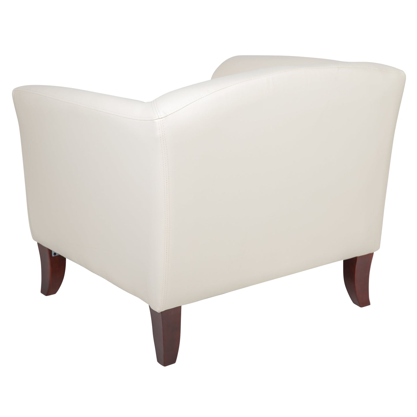 Ivory Leather Chair 111-1-WH-GG