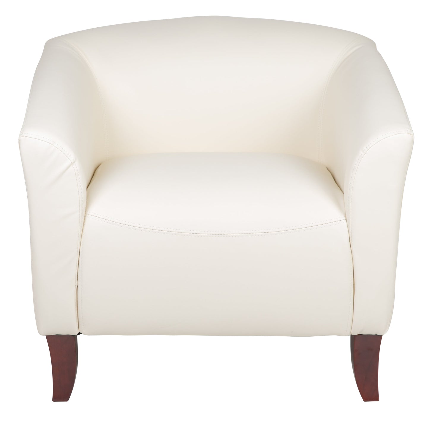 Ivory Leather Chair 111-1-WH-GG