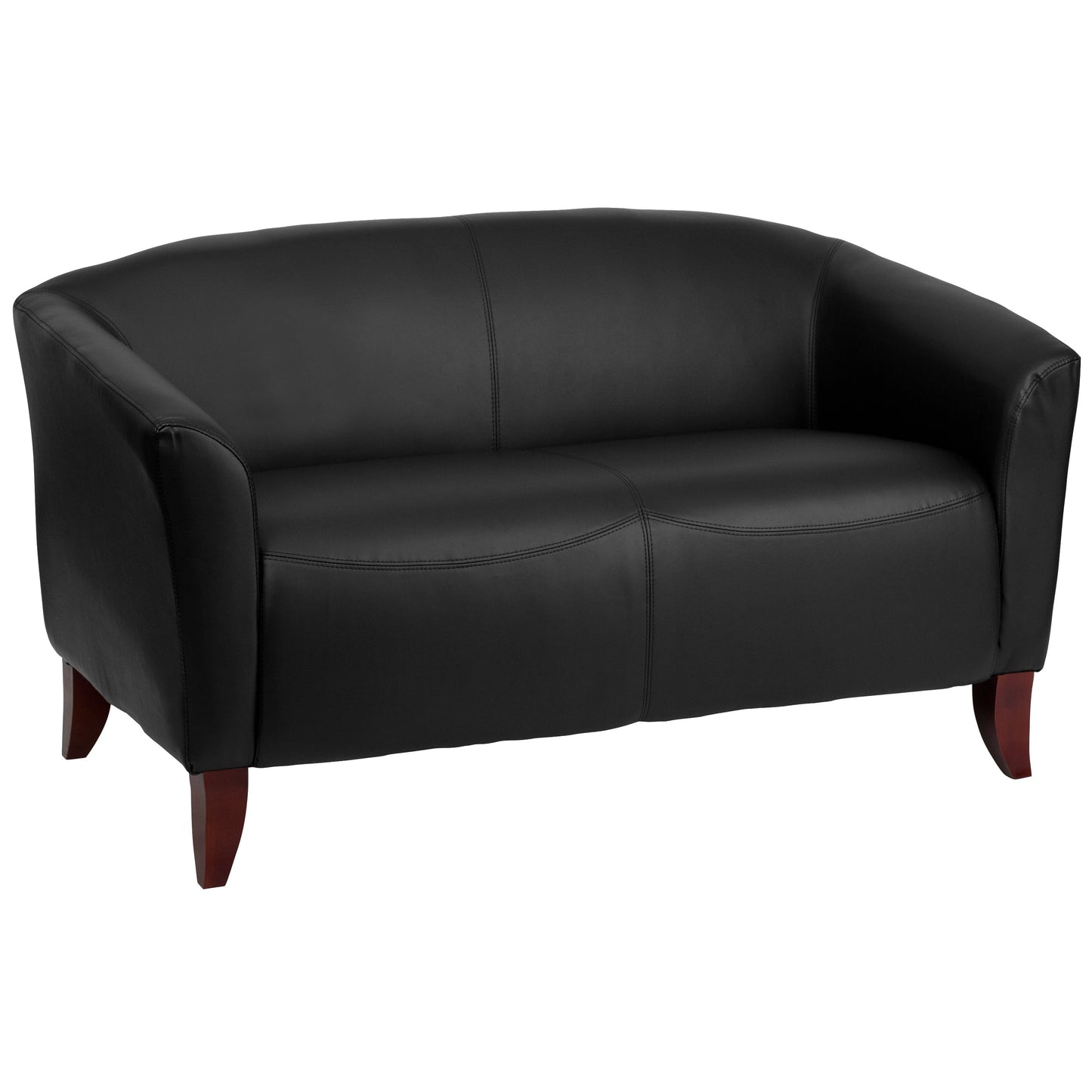 Black Leather Loveseat 111-2-BK-GG