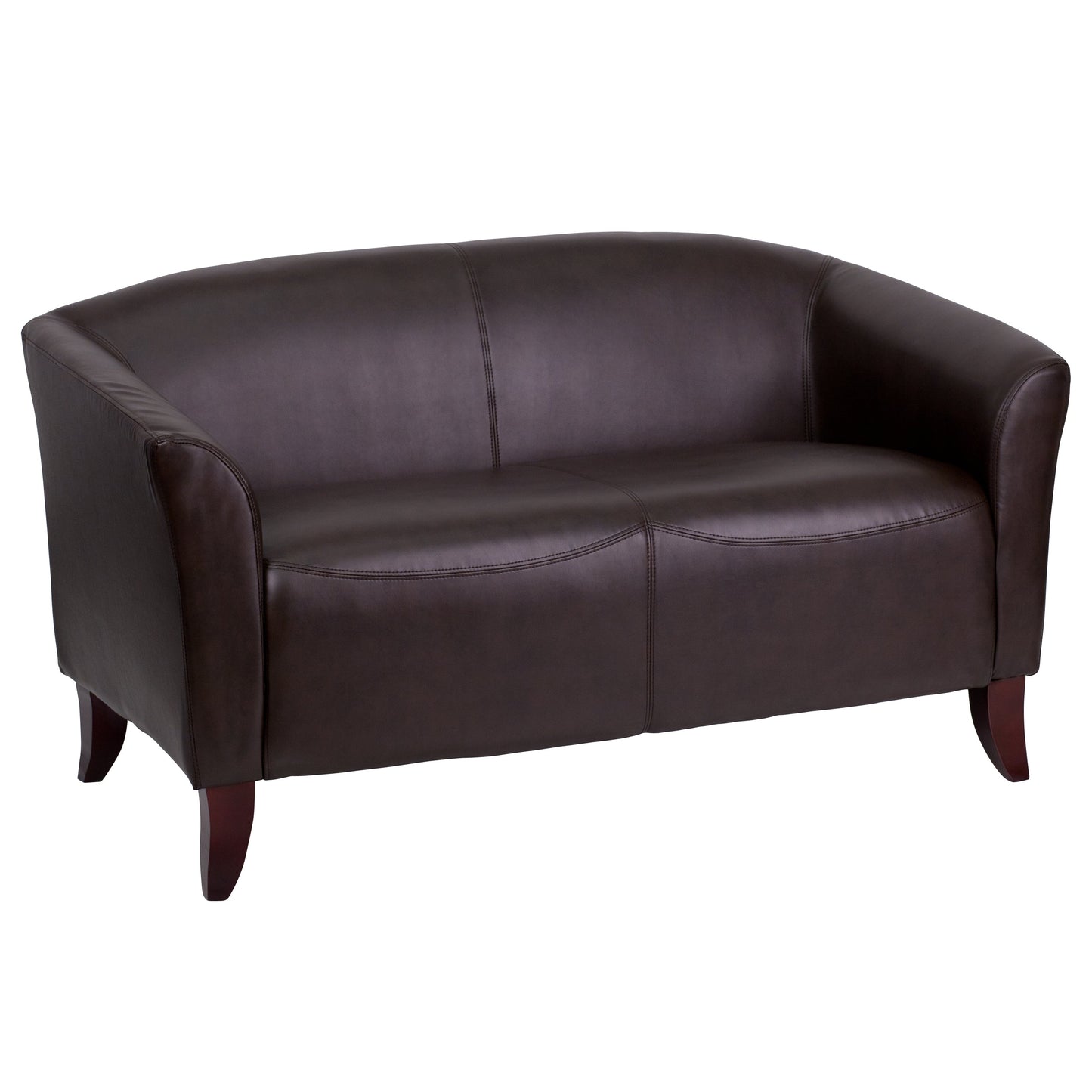 Brown Leather Loveseat 111-2-BN-GG