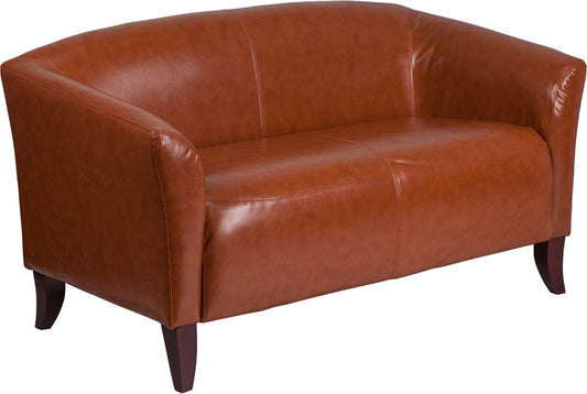 Cognac Leather Loveseat 111-2-CG-GG