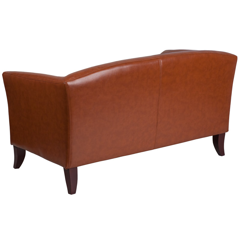 Cognac Leather Loveseat 111-2-CG-GG