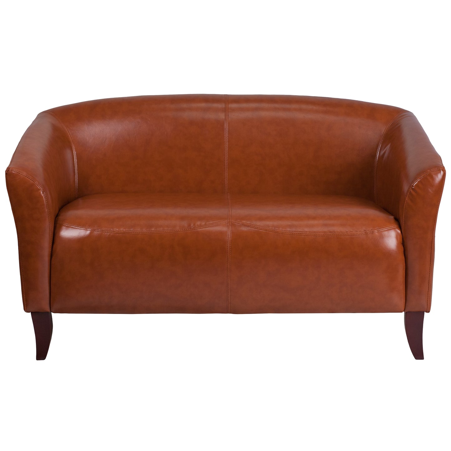 Cognac Leather Loveseat 111-2-CG-GG