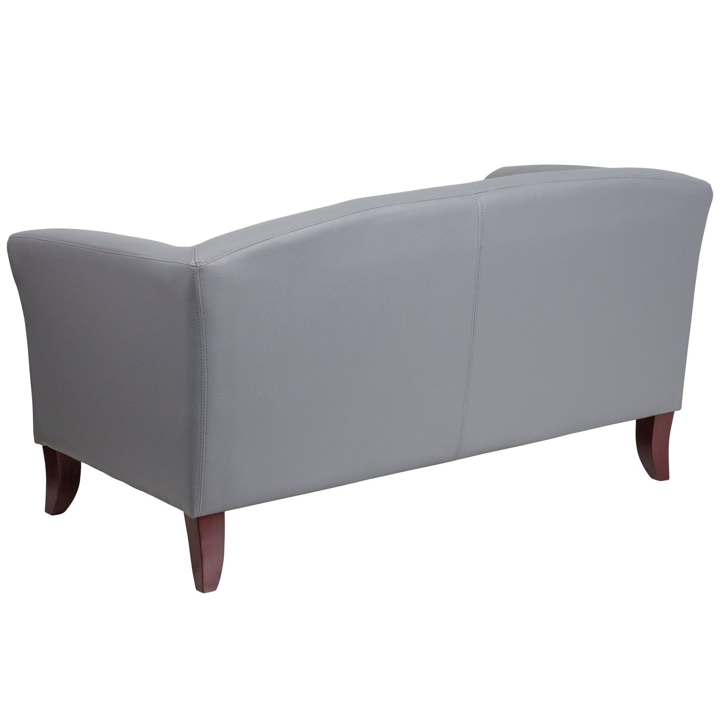 Gray Leather Loveseat 111-2-GY-GG