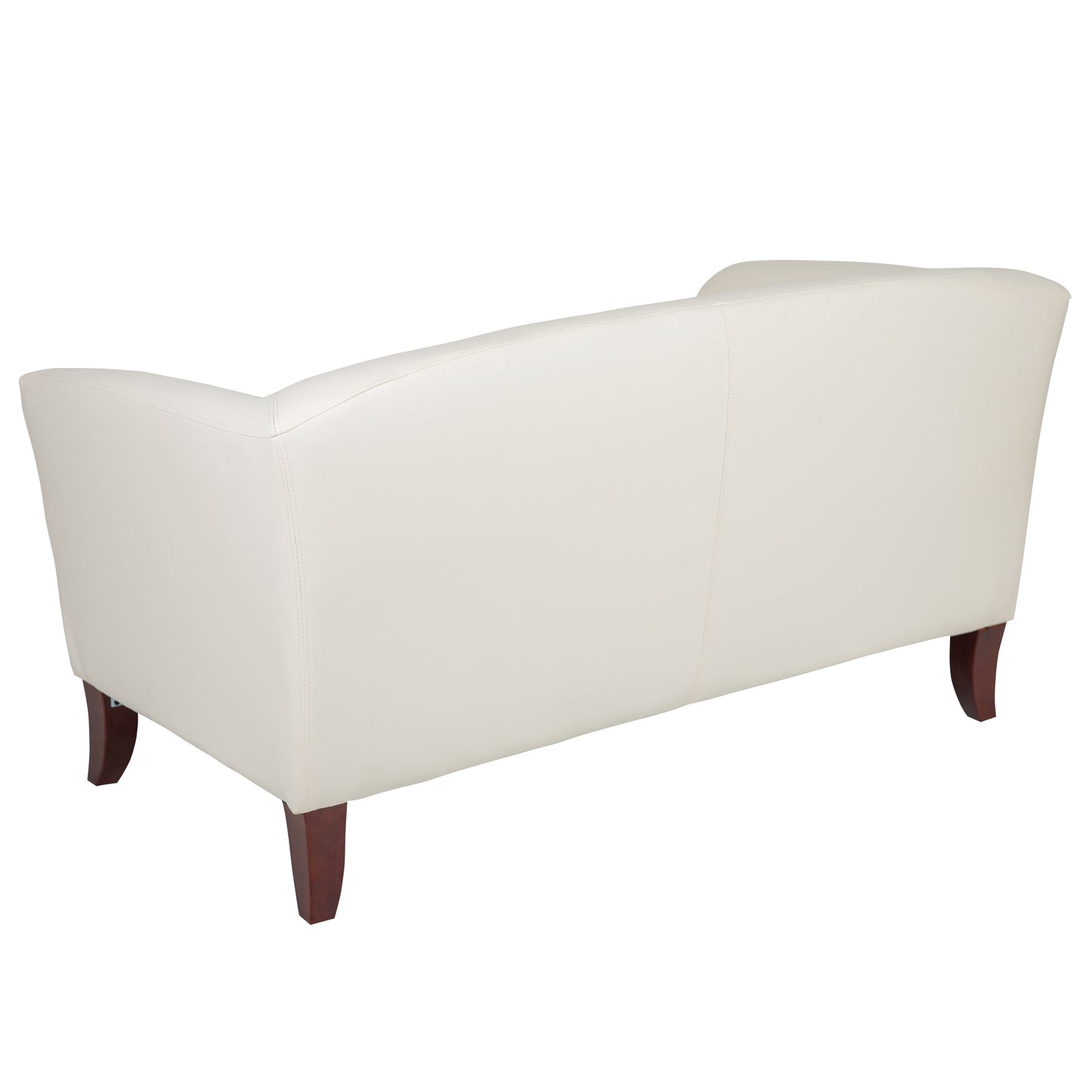 Ivory Leather Loveseat 111-2-WH-GG