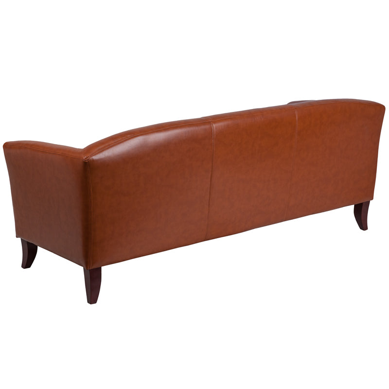 Cognac Leather Sofa 111-3-CG-GG