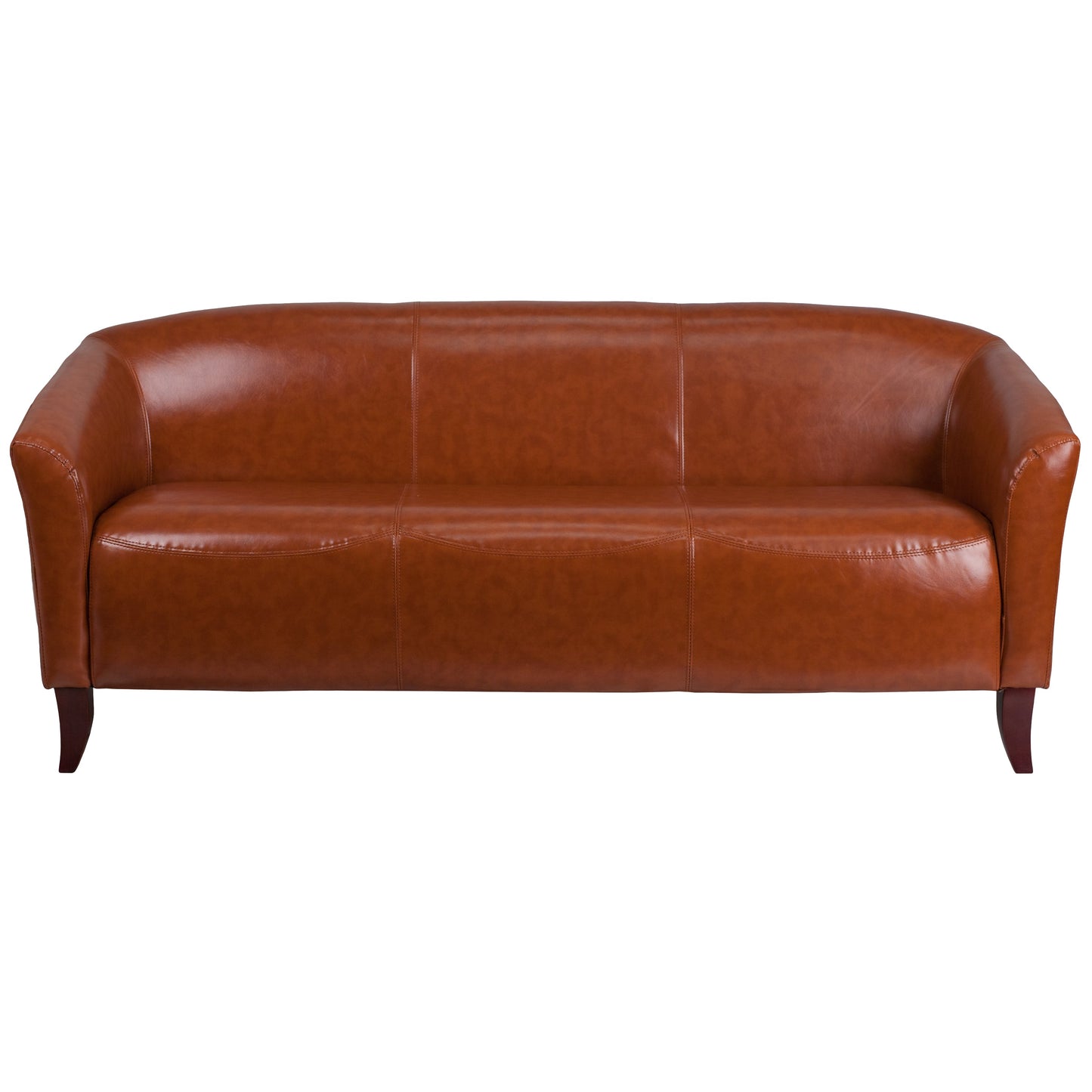 Cognac Leather Sofa 111-3-CG-GG