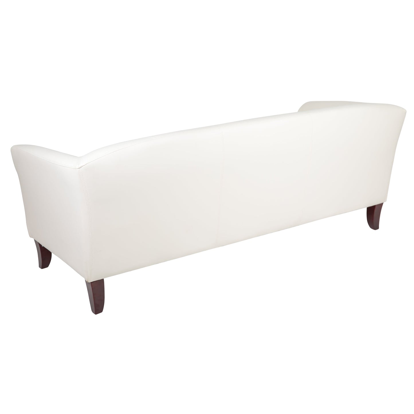 Ivory Leather Sofa 111-3-WH-GG