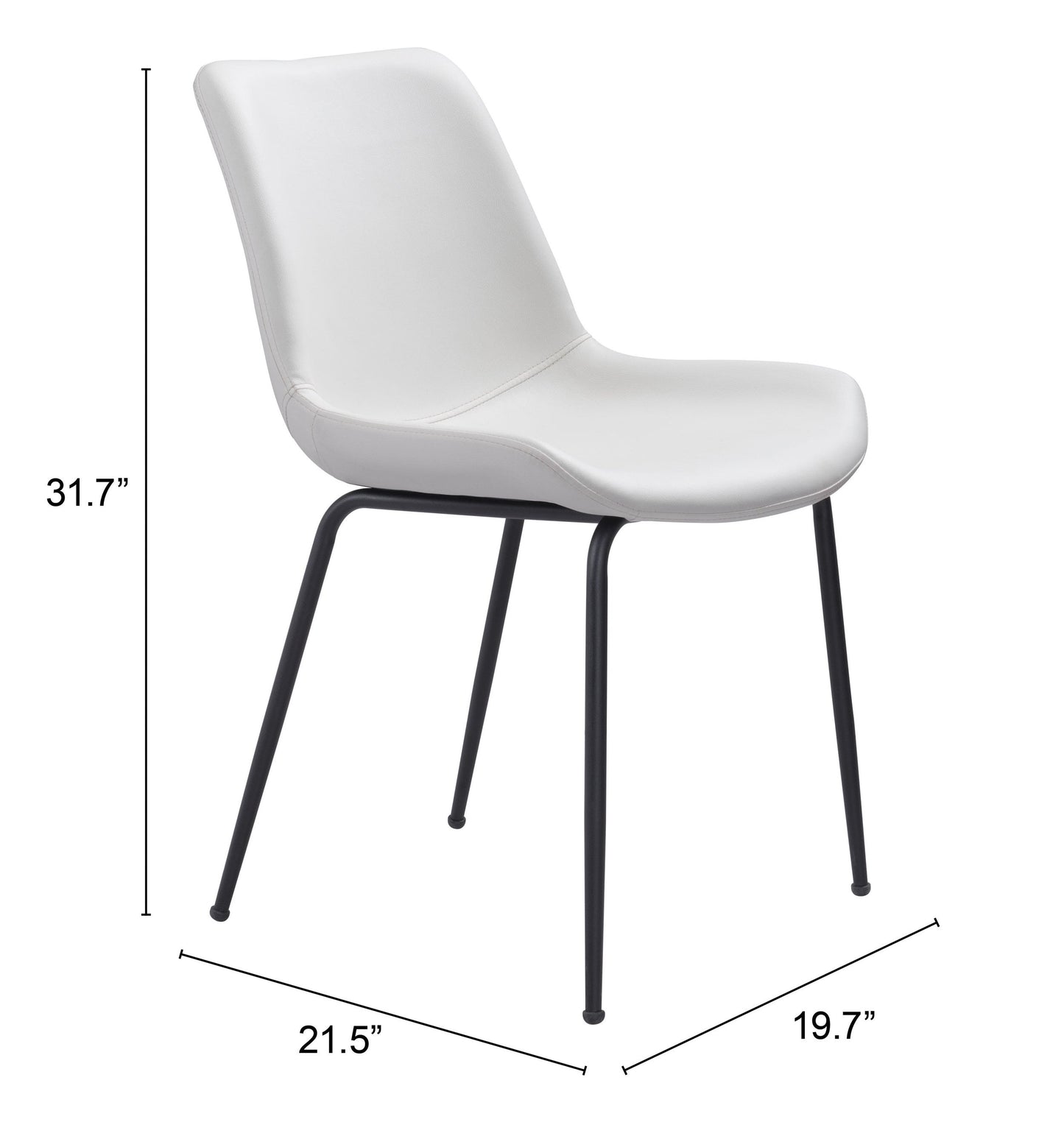 Byron Dining Chair (Set of 2) White