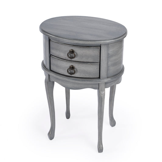 Whitley Oval Side Table in Gray  1589418